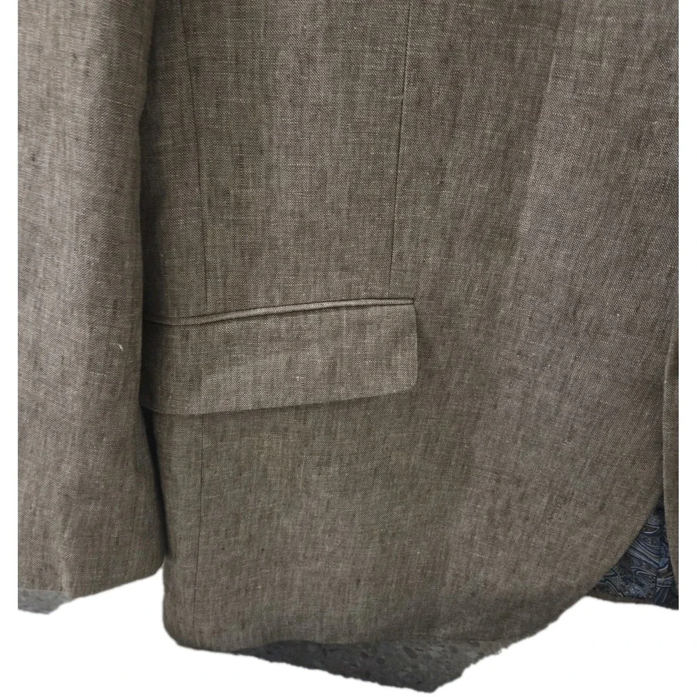 Joseph‎ Abboud Joe 44R Custom Linen Blazer Tan Sport Coat Double Vent 48 Chest